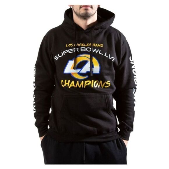 Los Angeles Rams Super Bowl Champions Pullover Hoodie Men’s Size Medium - Picture 4 of 7